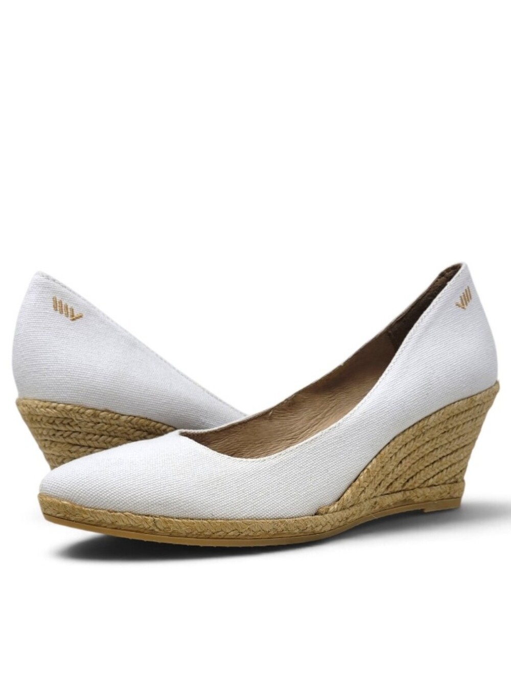 Viscata Barcelona Roses Canvas V Cut Espadrille Wedges